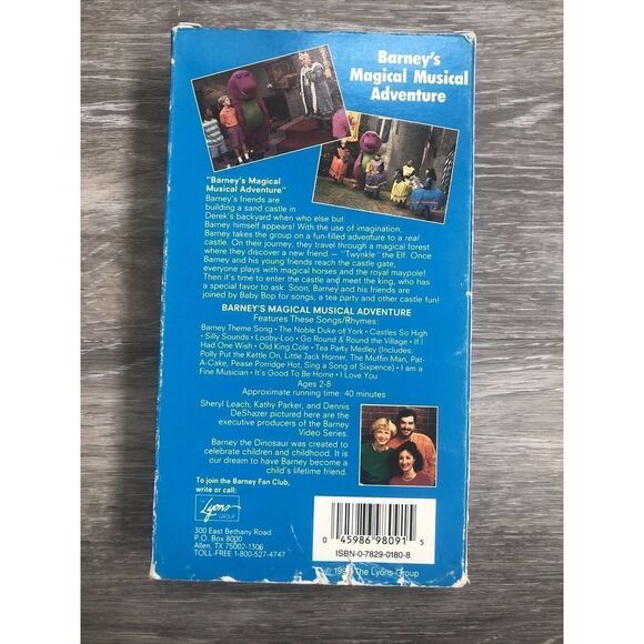 Barney - Barneys Magical Musical Adventure (VHS, 1993). Please Read - Picture 4 of 8